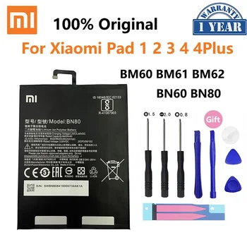 100% Originaal Tablett BM60 BM61 BM62 BN60 BN80 Aku Xiaomi Mi-Padi MiPad 1 2 3 4 Pluss Varu Patareid Bateria