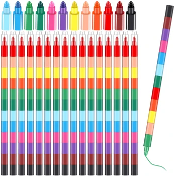 16 Tk Ühe Ploki Segast 12 Värvi Multi-Punkti Värvipliiatsid Laste Joonistus Värvipliiatsid Plastik Värvus Värvipliiatsid