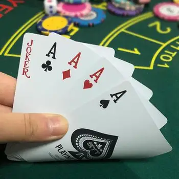 1Set PVC mängukaardid Veekindel Poker Texas Holdem Blackjack on lauamäng Kaardid Pool Mängu Tarvikud Meelelahutus Vahend