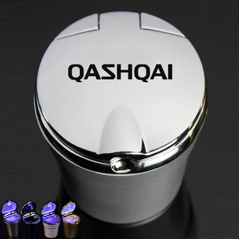 1tk Auto logo tuhatoosi LED sinine valgus tuhatoosi office tuhatoosi teenetemärgi sigaretisuitsu Omanik auto tuhatoosi jaoks Nissan Qashqai