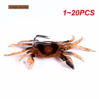 1~20PCS Simulatsiooni Krabi Pehme Sööt Konksu 10cm 30g Anti Korrosiooni Elavat Võltsitud Sööt Jaoks Kaheksajalg Sööt Soolase Mere Kalapüük