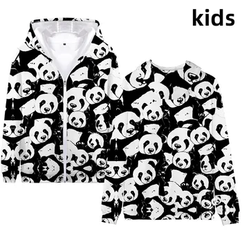 2 Kuni 14 Aastat, Lapsed, Hupparit Loominguline Hiina Panda Print Topp Dressipluus Poistele Tüdrukute Anime Multikas Jope Mantel Laste Riided