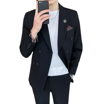 2023 Uus mood kõik-ühes ülikond meeste Briti korea versioon slim sobiks kaks-töö äri-M-7XL kleit