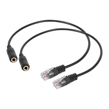 2pc 3.5 mm Stereo o Peakomplekt Jack Naiste ja Meeste RJ9 Plug Adapter Converter Cable Juhe