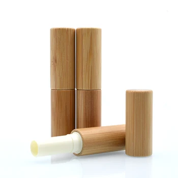 3ml Mini Bambusest Tühi Kosmeetika Konteinerid Meik Bambusest Kaane huulepalsam Toru Huulepulk Konteiner Minu Korduvtäidetavaid Pakendite Hulgimüük