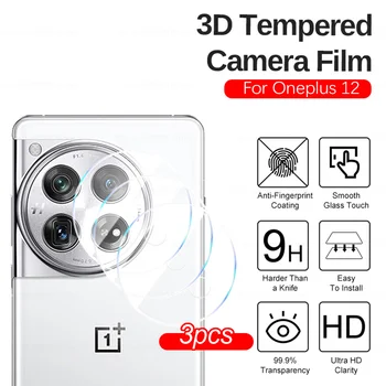 3tk Tagumine Objektiivi Protector Kaas OnePlus 12 3D-Kaamera Objektiiv Tagasi Karastatud Klaasist kaitsekiled Üks Pluss 12 OnePlus12 PJD110