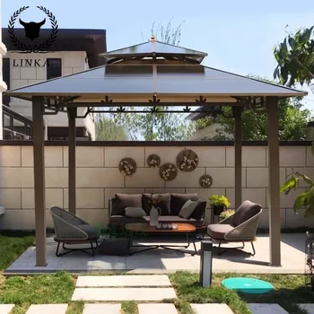 3x4m Pavilion väljas hoov puumaja villa B&B telgi katuse aed projekteerimine ja kokkupanek lihtne korrosioonivastane