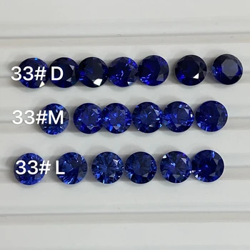 4-12mm Ringil, Katkesta Sinine Safiir 33# Korund Sünteetilised Ehted Kivid