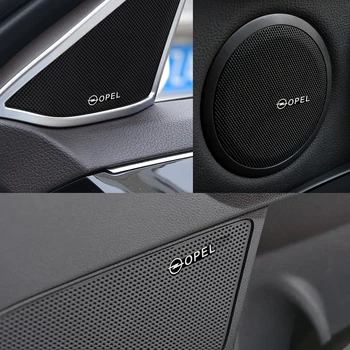 4/8pcs Car Audio Kõlar Kaunistada Kleebis 3D-Alumiinium Pääsme Decal Logo Jaoks Opel Safari Astra K GT OPC Signum Vauxhall Vectra B