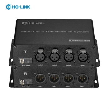 4-channel digital-to-analog XLR audio fiiberoptiliste converter
