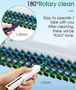 5TK LC/SC/FC/S One Touch Puhastus Vahend 1,25 mm ja 2,5 mm Puhastus Pen 800 fiiberoptiliste