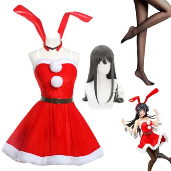 Anime Sakurajima Mai Cosplay Kostüümid Jõulud Bunny Cosplay Halloween Seksikas Armas Jänes Tüdruk, Naine Mängi Rolli, Tasuta Shipping