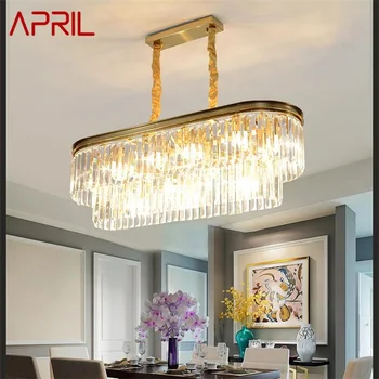 APRILL Lühter Kuld Luksus Ovaalne Ripats Lamp Postmodernistlik LED Valgustus Võistluskalendri Kodu Elu-Söögituba