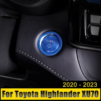 Auto Mootori Süüte Start Stop Nupp Kate Sisekujundus Kleebise Puhul Toyota Highlander Kluger XU70 2020 2021 2022 2023 Hübriid