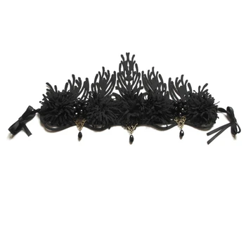 Barokk Must Nõid Kostüüm Peapael Naiste Pulmapidu Hairband Dropship