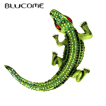 Blucome 2023 Uus Rhinestone Krokodill Sõle Mood Väikeste Loomade Sõle Retro Suur Sõle 3 Värvid