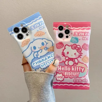 Candy Pakendi Hello Kitty Cinnamoroll Telefon Case For Iphone 15 11 12 13 14 Pro Max X Xs Xr Plus SE Y2k Sanrio Põrutuskindel Kest