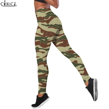 CLOOCL Kamuflaaž Naiste Legging Muster 3D Trükitud Mood Püksid Kõrge Vöökoht Venitada Sport Legging Sörkimine Fitness Jooga Püksid