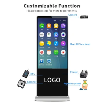 Custom 55 tolline Sise-tolline LCD Ekraan Välireklaami Totem Kiosk CMS Tarkvara, LED Ekraaniga infotahvel ja Kuvab