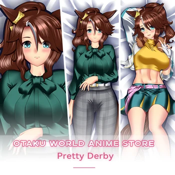 Dakimakura Päris Derby Anime Otaku Waifu Decor 2-pool Trükitud Kallistamine Keha padjapüür Armas Padi padjast Kate