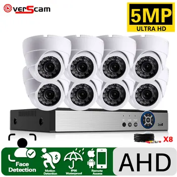 Devoccvo Ultra HD AHD H. 265 8CH 1080P 5MP DVR Kit turvakaamerate Süsteemi 5MP Päev Öise Nägemise CCTV Kodu Turvalisuse 4TB