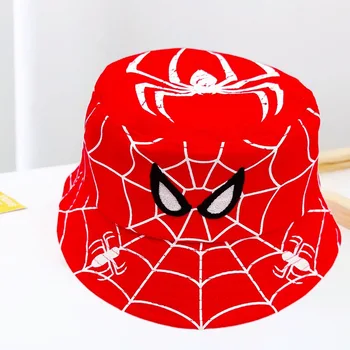 Disney Laste Ämber Müts Cartoon Spider Trükitud-Tikitud Kalamehe Mütsid Poistele Väljas Päikesekaitsetoodete Visiir Müts Beebi Kingitused