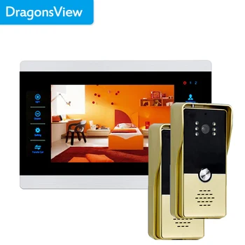 Dragonsview Video Intercom Süsteem Kodus Traadiga Video Ukse Telefon 7 Tolline Sise-Monitor Uksekell Kaamera Salvestada Motion