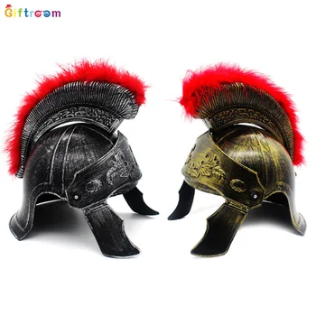 Halloween Cosplay Rekvisiitide Spartan Warrior Kiiver Üldine Müts Keskaegne Rooma Sõdalane Kiiver Sulg Lõvi Müts