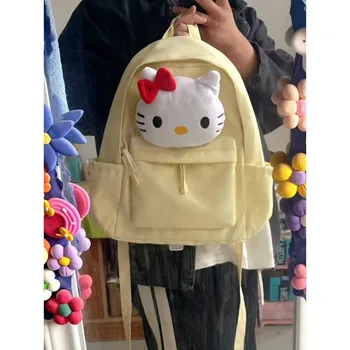 Hello Kitty Sanrio Anime Kawaii Seljakott Cute Cartoon Y2k Õpilase Koolikott Suure Mahutavusega Sõitmisest Pakett Reisil Kingitus Kott