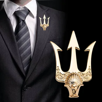High-end Briti Stlye Vintage Trident Sõle Meeste Ülikond Metallist Sõled, Revääri Pin Badge Särk Krae Tarvikud Kingitused Meestele