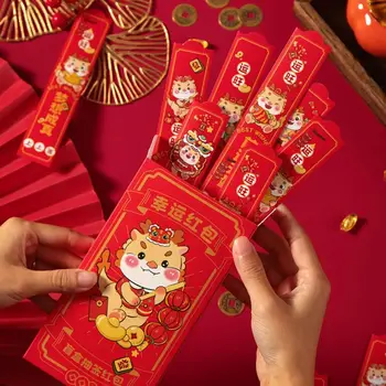 Kevad Festival Pime Kastid Juhtida Palju Lohe Mustrid Hiina Lunar New Year Õnnelik Taskud Punane Pakettaknad Mäng Rekvisiidid Raamat