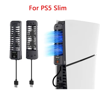 Kiire Jahutus Ventilaatori Jaoks PS5 Slim Konsool UHD/DE Universaalne Sinise Valguse Mõju Tagumine Radiaatori Jaoks PS5slim Vastuvõtva