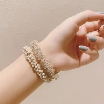 Lady Ehted Naiste Juuksed Seo Mitmekülgne Naiste Ehted Kahesuguse kasutusega Juuksed Ringi Käevõru Vintage Faux Crystal Pearl Elegantne