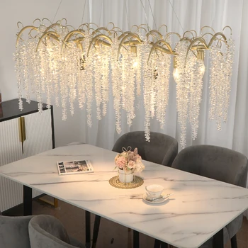 Läige LED-Lühtrid Home Art Luxury Crystal Lae Peatamise Lambid Elu-Söögituba Restoran Rippuvad Ripats Valgustus