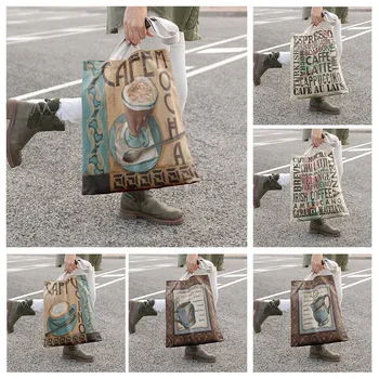 Lõuend õlakott organisatsiooni ladustamise käekott kosmeetika reisi naiste kott retro fashion shopping bag lõuend kott