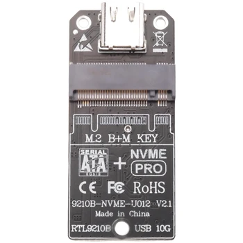 M. 2 Nvme Kõvaketta Ruum Adapter Kaardi RTL9210B Dual-Protokolli Tüüp-C USB3.1 Gen2 1000Mb/S M2 SSD Adapter Kaart