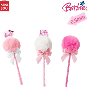 Miniso Barbie Seeria Anime Kawaii Tüdrukute Neutraalne Pen Hairball Sequin -, Plüüš-Pommel Pall, Kuul Peas Tüüpi Vibu Sõlme Vee Pen Kingitus