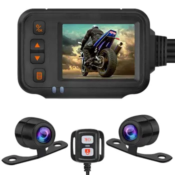 Mootorratta Kaamera Kriips Cam, 2Inch IPS Ekraan, 1080P+720P Dual AHD Bike Dashcam G-Sensor Parkimine Režiim Sõidu Diktofon