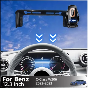 Mõeldud Mercedes Benz C-Klassi W206 2022-2023 Auto Mobiiltelefoni Juhtmeta Laadija Hammas 12.3 Tolline Center Ekraani Fikseeritud Baasmäär