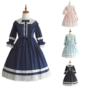 Naiste Keskaja Vintage Court Dress Pits Seelik Gooti Stiilis Lolita Naiste Vibu Kolme Kvartali varrukatega Naiste Printsess Kleit