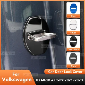 Näiteks Volkswagen VW-ID.4X ID.4 Crozz 2021-2023 Tarvikud Auto Ukse Lukk Kaitseb Kate Embleemid Juhul Roostevabast Terasest Viimistlus