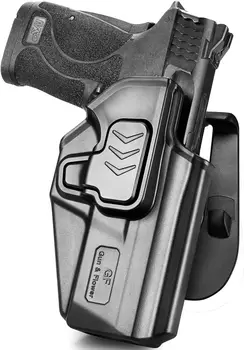 Relv Lill OWB Kabuur Sobib Smith & Wesson M&P 9mm 380 Kilp EZ, II Taseme Säilitamise nimetissõrme Release, Parempoolne