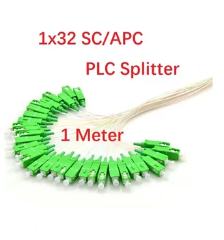 SCAPC PLC Splitter 1x32 1Meter 1TK Optilised Kiud Kõrge Kvaliteedi SM 0,9 mm Terasest Toru FTTH fiiberoptiliste PLC Splitter