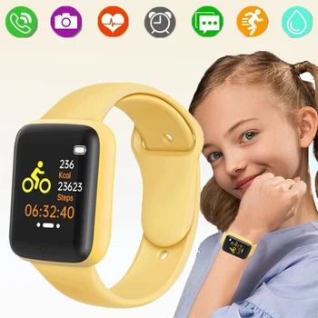 Silikoon Laste Smart Watch Lapsed Smartwatch Tüdrukud Poisid Fitness Tracker Elektrooniline Kell Veekindel Sport Laps Kellad