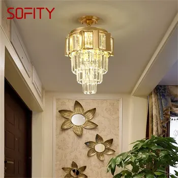 SOFITY Lühter Lamp Inventar Crystal Ripats Kerge Postmodernistlik Luksus Kodus LED Vahekäiguga Koridoris
