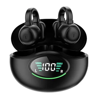 Sport Traadita Bluetooth-Müra Tühistamine Kõrvaklapid, Mitte-In-Ear Kvaliteetne Ear-Clip-Kõrvaklapid Must