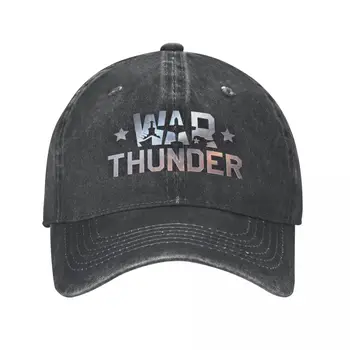Sõda Thunder Mäng Baseball Cap Riided Vintage Õnnetud Denim Pestud Päike Ühise Põllumajanduspoliitika Unisex Stiil Suvel Struktureerimata Pehmed Mütsid Kork