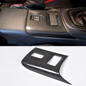 Toyota GR86/Subaru BRZ 2022 tõsi, süsinikkiust muundatud kesk-juhtpaneel, seat heating switch nuppu raami kleebis sisekujundus