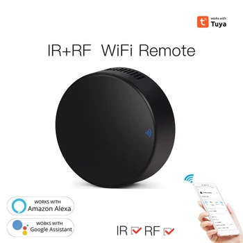 Tuya WiFi IR Kaugjuhtimispult Smart Universaalne Infrapuna ja RF Kontrolli TV DVD AUD Töötab Alexa Kodu Alice Smart Home
