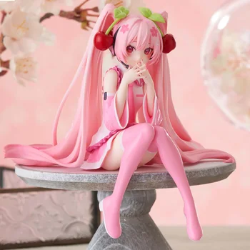 Uus Hatsune Miku Anime, joonis Roosa kleit PVC mudeli tegevus mänguasjad, Kirss, roosa cherry blossom teenetemärgi koguda kingitusi
